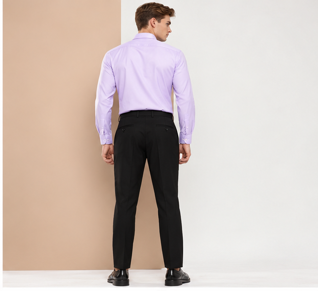 Black Slim Fit Formal Trousers