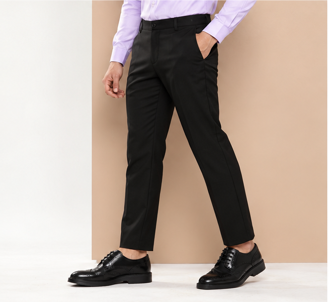Black Slim Fit Formal Trousers