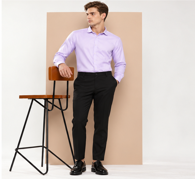 Black Slim Fit Formal Trousers