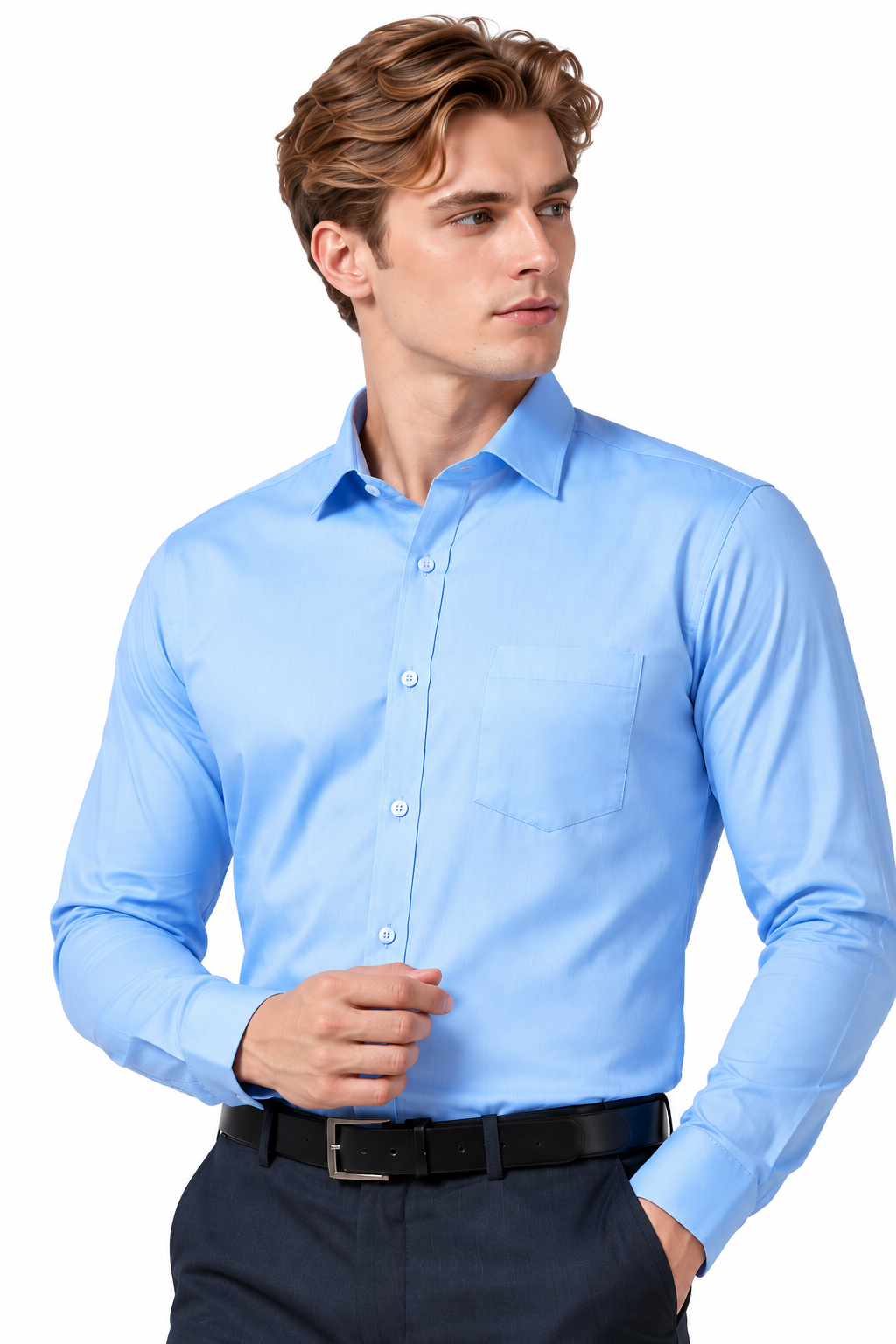 Sky Blue Premium Formal Shirt
