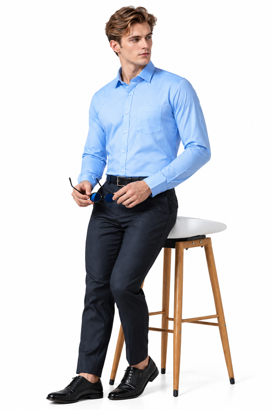 Sky Blue Premium Formal Shirt