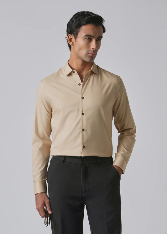 Beige Formal Shirt