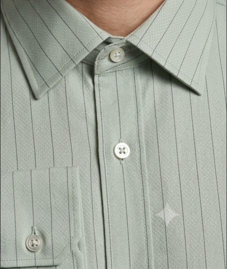Light Celadon Pinstripe Formal Shirt