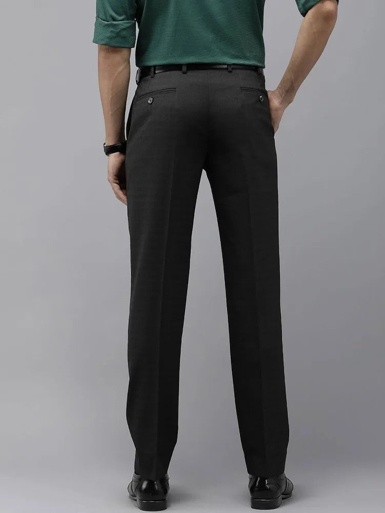 Black Premium Straight Fit Formal Trousers