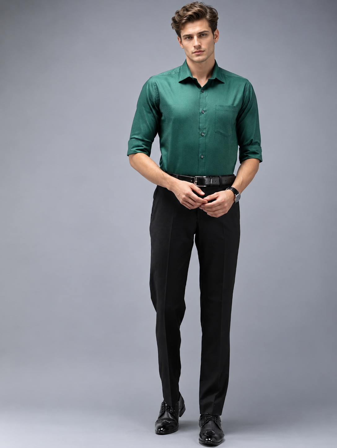 Black Premium Straight Fit Formal Trousers