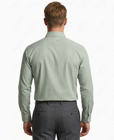 Light Celadon Pinstripe Formal Shirt