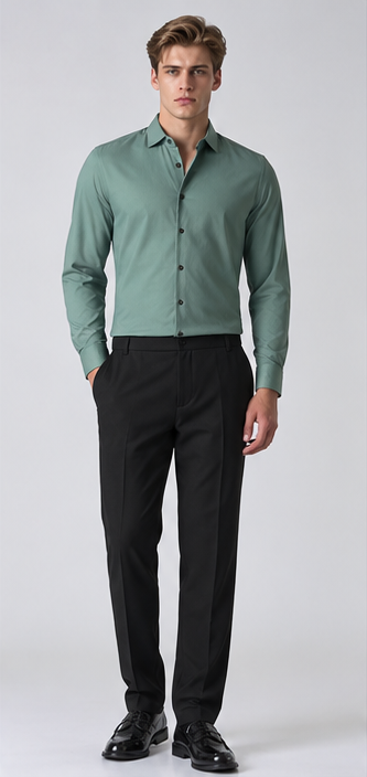 Sage Green Premium Solid Formal Shirt