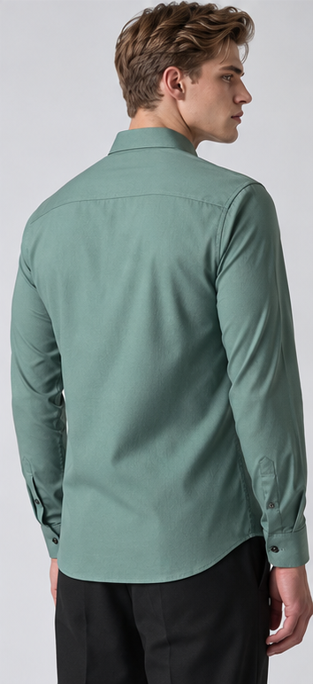 Sage Green Premium Solid Formal Shirt